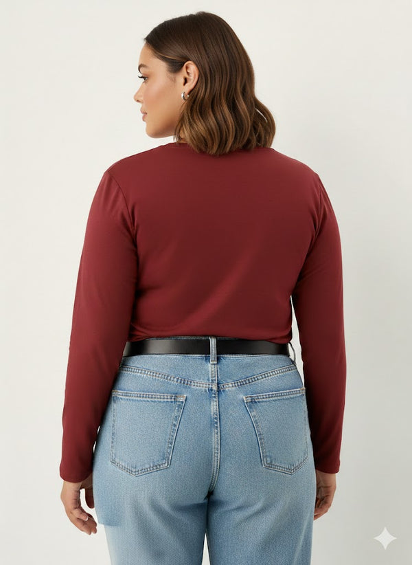Women’s Long Sleeve V-Neck Top Quattro Venti