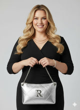Metallic Silver Shoulder Bag Rufel