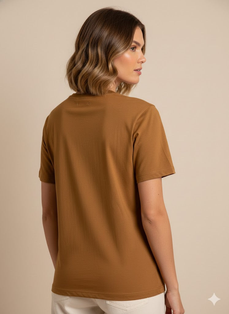 Brown Round Neck T-Shirt Colcci Jeans