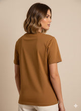 Brown Round Neck T-Shirt Colcci Jeans