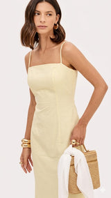 Pinstripe Super Midi Dress Lança Perfume