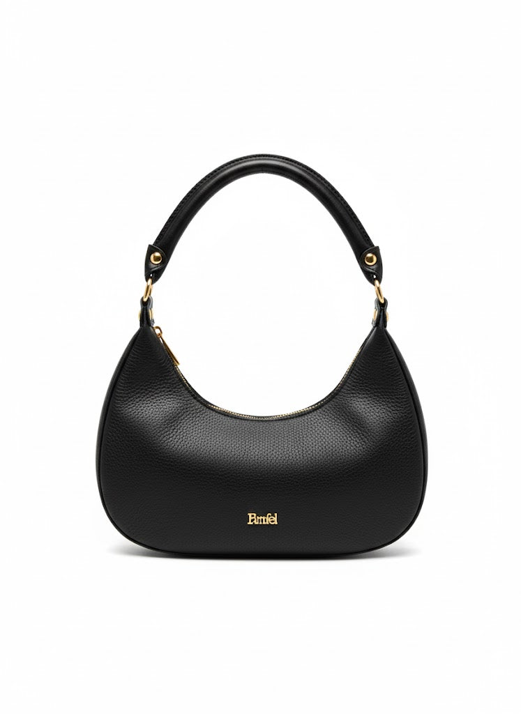 Oval Shoulder Bag with Zip Closure Rufel