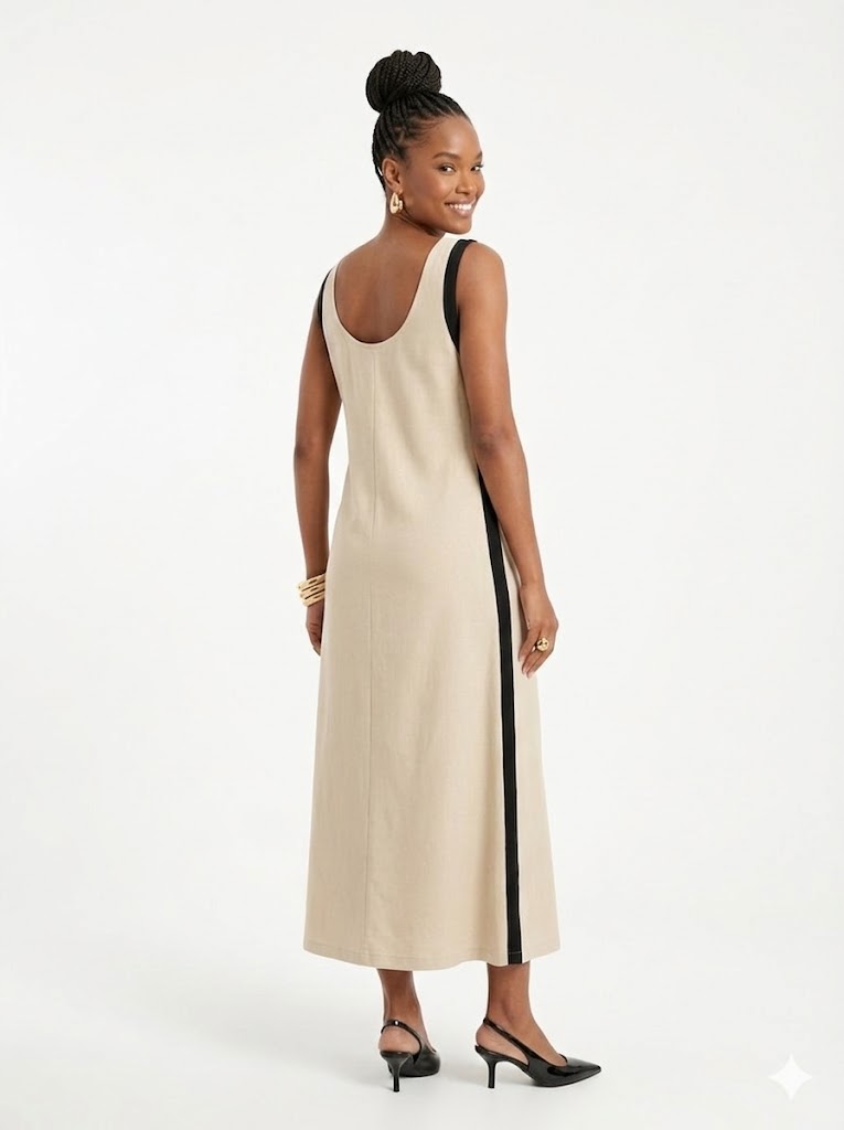 Sleeveless Linen Midi Dress Sissus