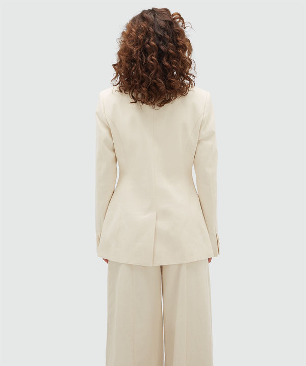 JV-YACIN Fitted Twill Blazer - Ecru JOSH V